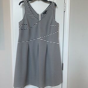 Lane Bryant Navy strip sleeveless dress 
Size 18